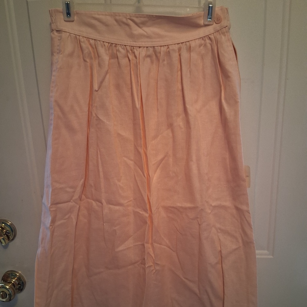 Women's Vintage Oleg Cassini Skirt, Peach, Size 8